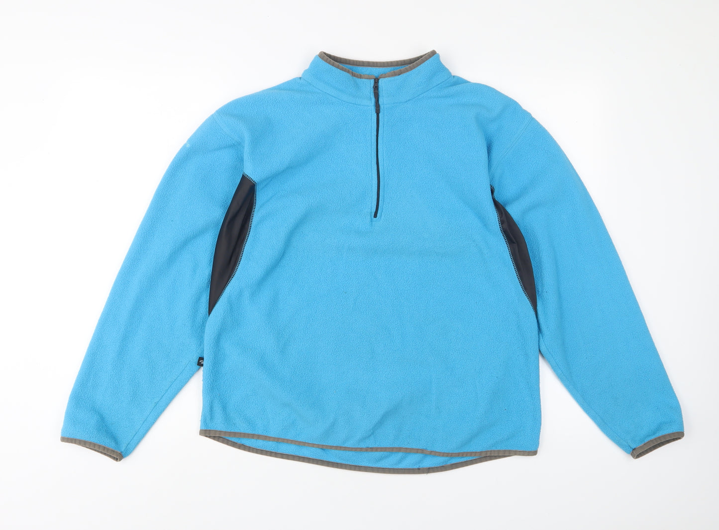 Mountain Life Womens Blue Polyester Pullover Sweatshirt Size 16 Zip - Half Zip