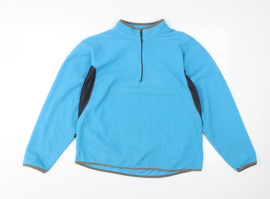 Mountain Life Womens Blue Polyester Pullover Sweatshirt Size 16 Zip - Half Zip