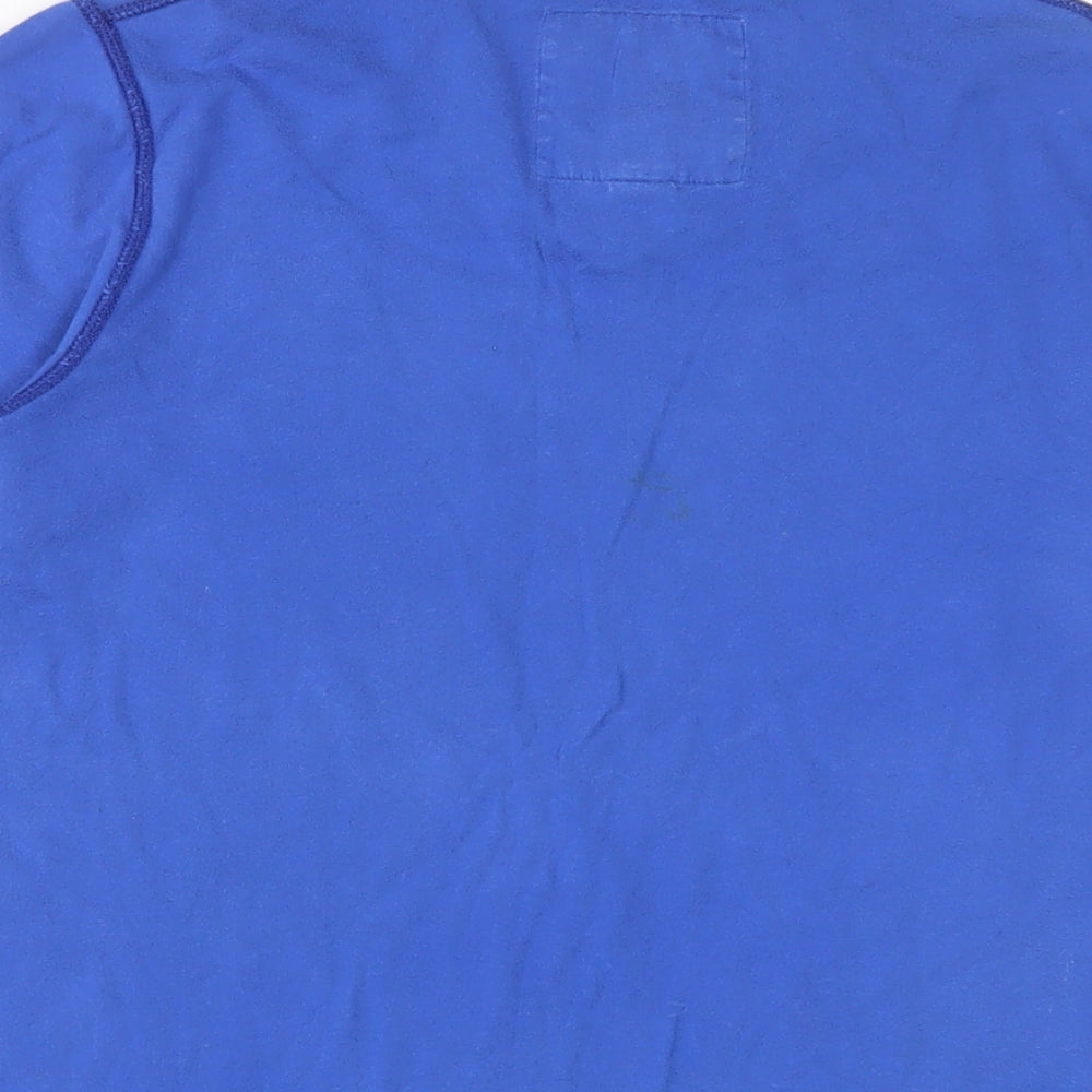 Abercrombie & Fitch Mens Blue Cotton T-Shirt Size S V-Neck