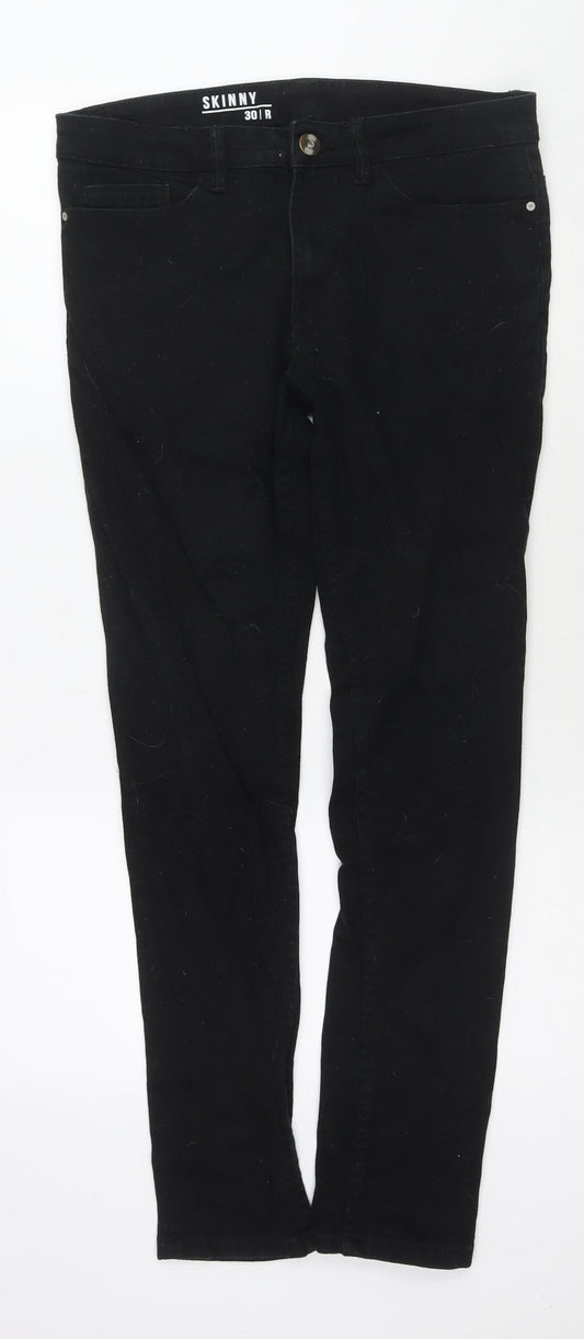 George Mens Blue Cotton Skinny Jeans Size 30 in L32 in Regular Zip