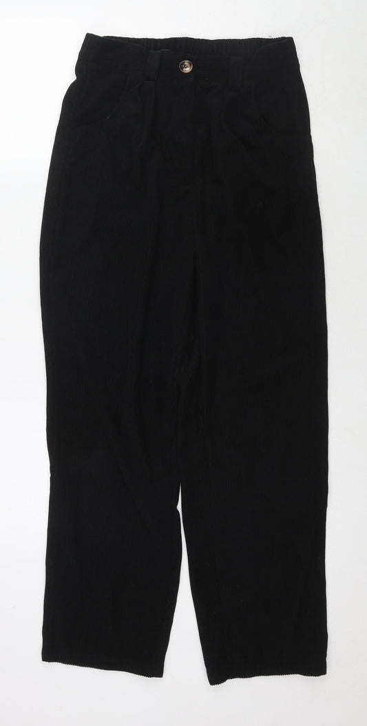 JB Womens Black Polyester Trousers Size M L27 in Regular Zip