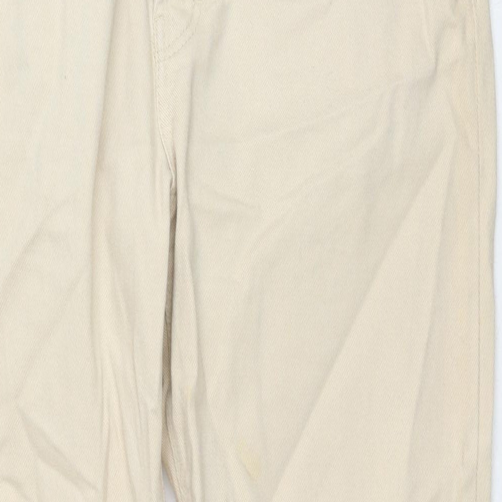 Calvin Klein Mens Beige Cotton Straight Jeans Size 36 in L29 in Regular Zip