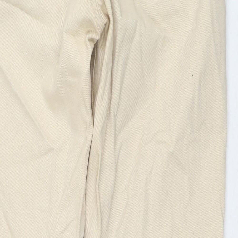 Calvin Klein Mens Beige Cotton Straight Jeans Size 36 in L29 in Regular Zip