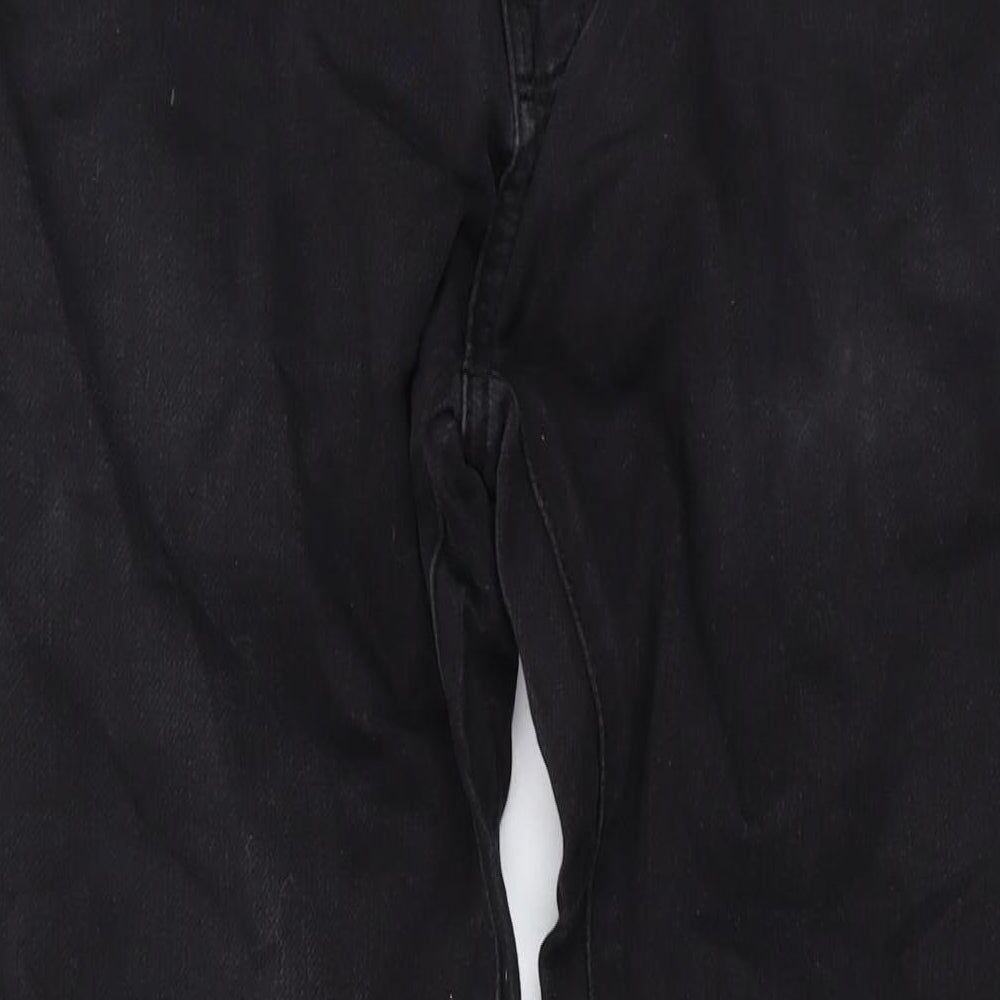 NEXT Mens Black Cotton Skinny Jeans Size 32 in L32 in Regular Zip