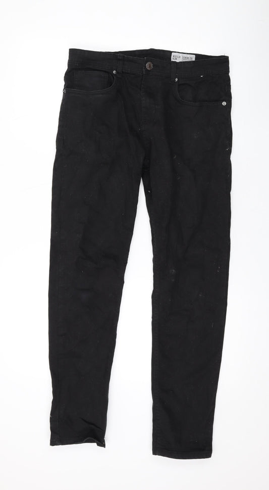 Denim & Co. Mens Black Cotton Skinny Jeans Size 32 in L28 in Regular Zip