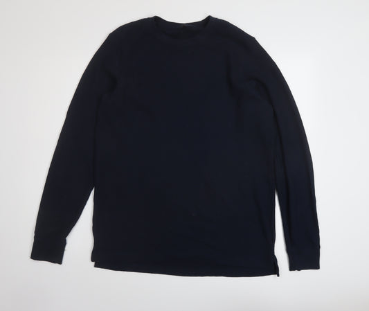 Uniqlo Mens Blue Cotton Pullover Sweatshirt Size M