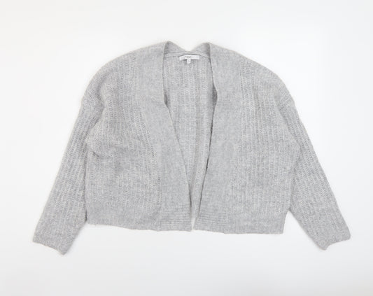 NEXT Womens Grey V-Neck Acrylic Cardigan Jumper Size XS