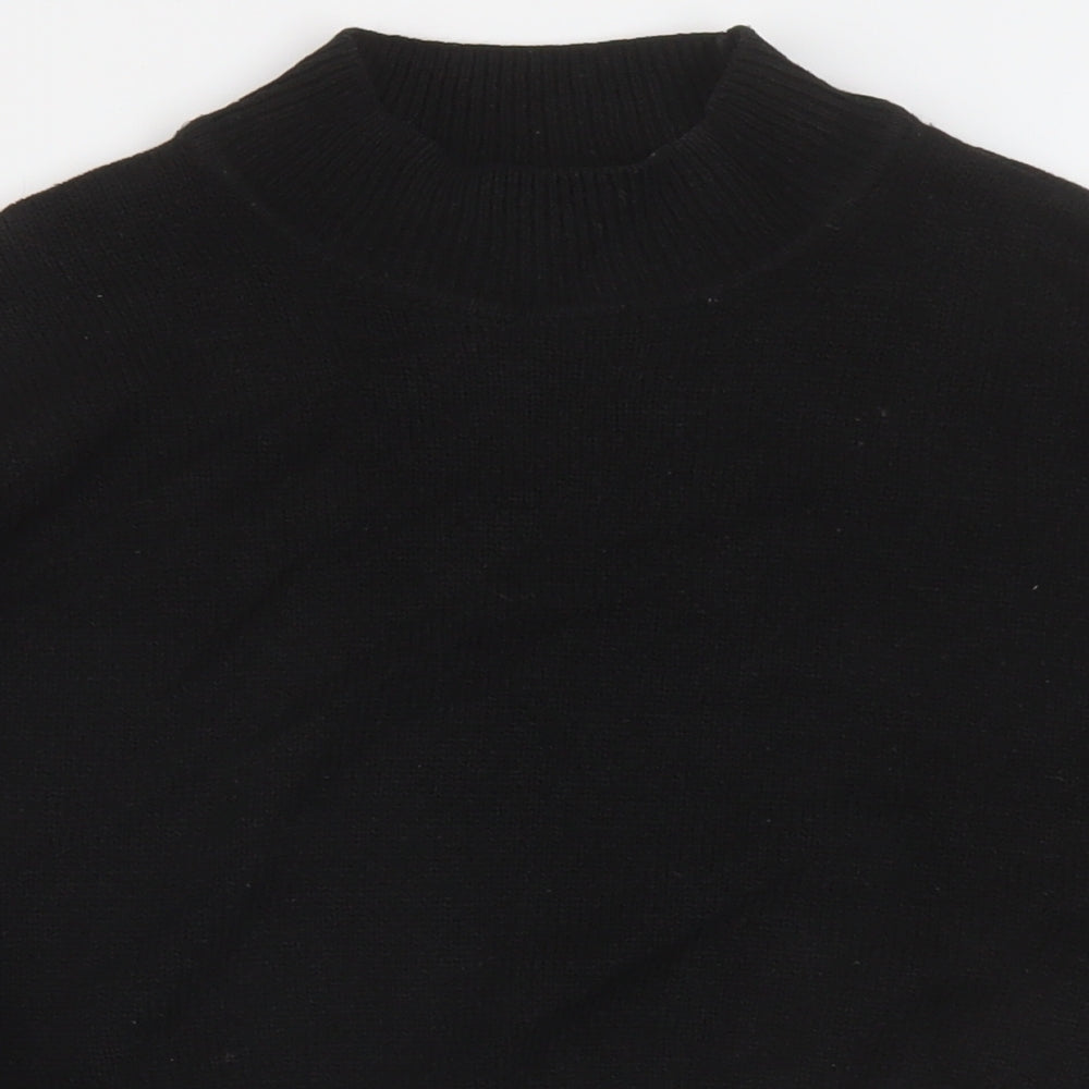 H&M Womens Black Mock Neck Acrylic Pullover Jumper Size S