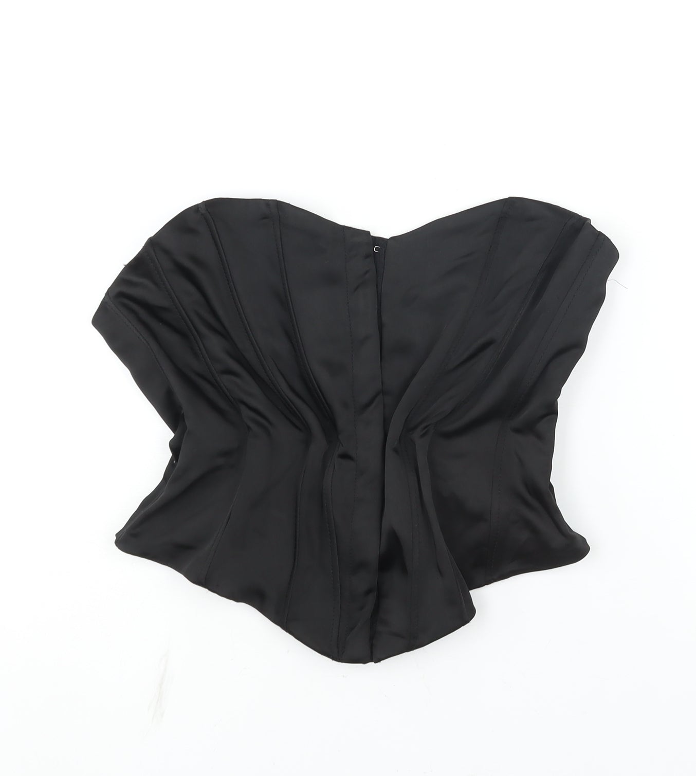 Zara Womens Black Polyester Basic Blouse Size L Sweetheart - Corset