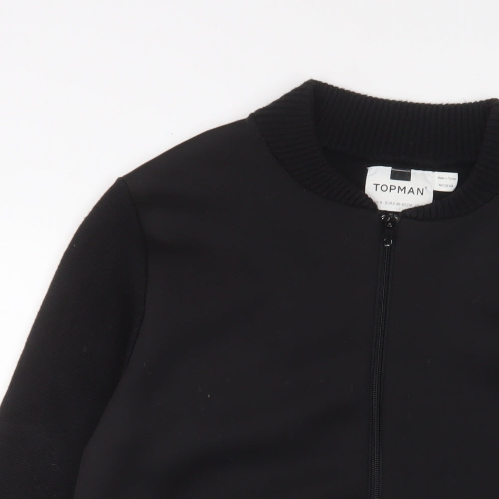 Topman Womens Black Jacket Size M Zip