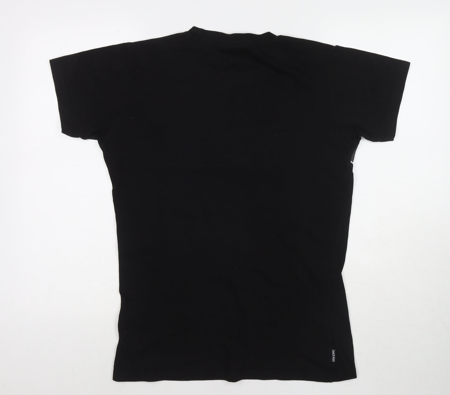 Gym King Mens Black Cotton T-Shirt Size M Round Neck - Logo