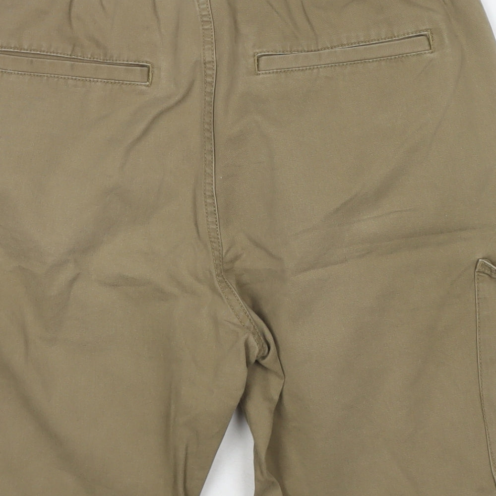 Clockhouse Mens Brown Cotton Cargo Shorts Size 32 in L10 in Regular Zip