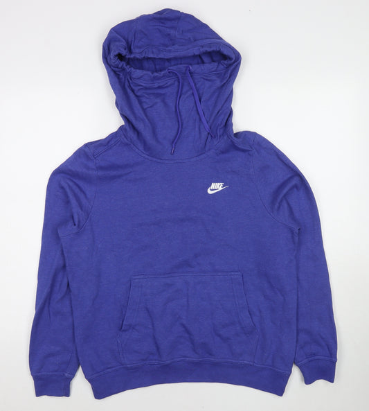 Nike Womens Blue Cotton Pullover Sweatshirt Size M Pullover