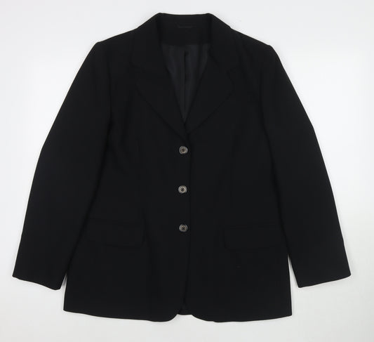 Bonmarché Womens Black Jacket Blazer Size 6 Button