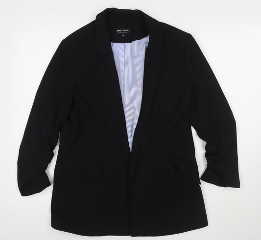 Only Womens Black Jacket Blazer Size 14