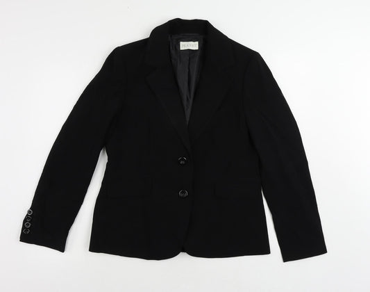 Planet Womens Black Jacket Blazer Size 12 Button