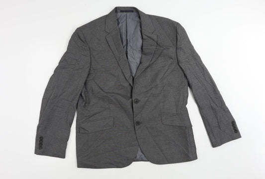 Marks and Spencer Mens Grey Polyester Jacket Suit Jacket Size 42 Regular