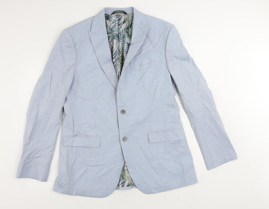 Marks and Spencer Mens Blue Polyester Jacket Suit Jacket Size 42 Regular