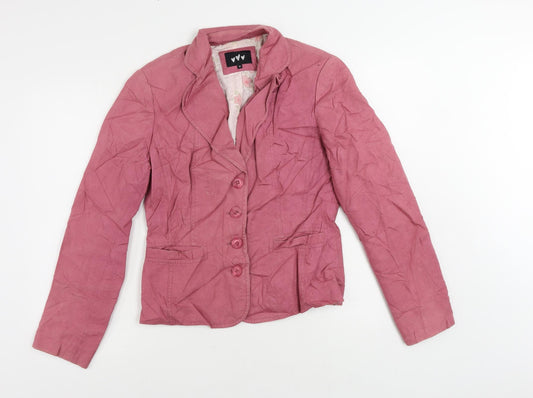 Per Una Womens Pink Jacket Blazer Size 10 Button