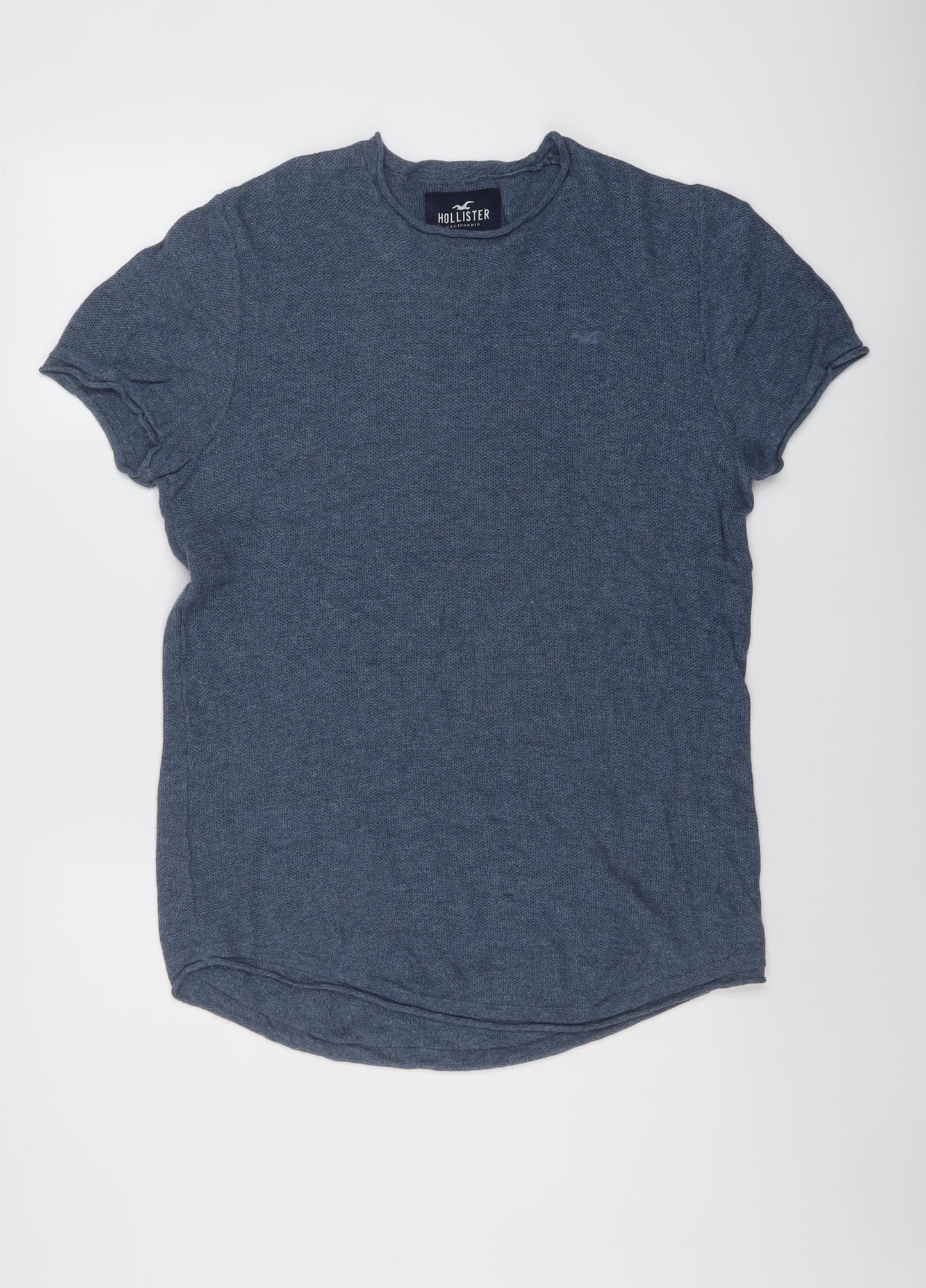 Hollister Mens Blue Cotton T-Shirt Size M Crew Neck