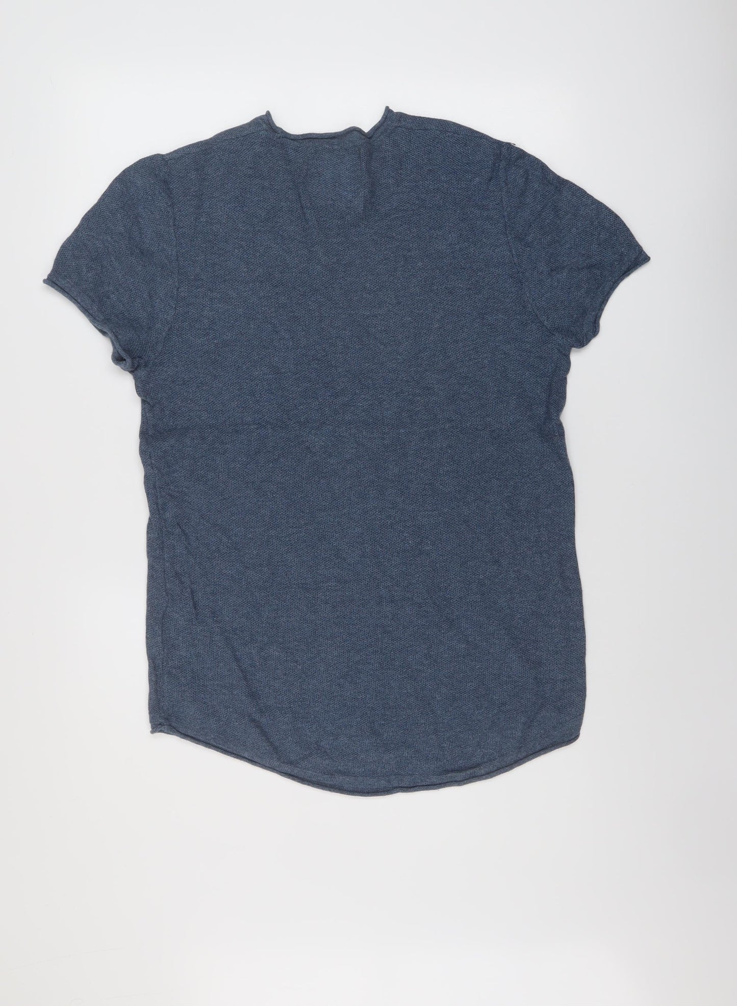 Hollister Mens Blue Cotton T-Shirt Size M Crew Neck