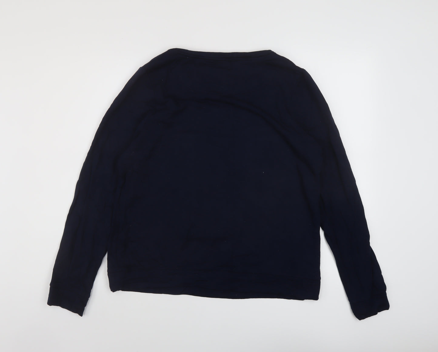 Oasis Womens Blue Viscose Pullover Sweatshirt Size M Pullover