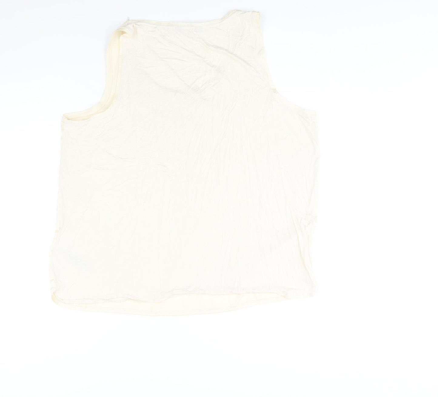 Marks and Spencer Womens Ivory Polyester Camisole Blouse Size 18 Scoop Neck