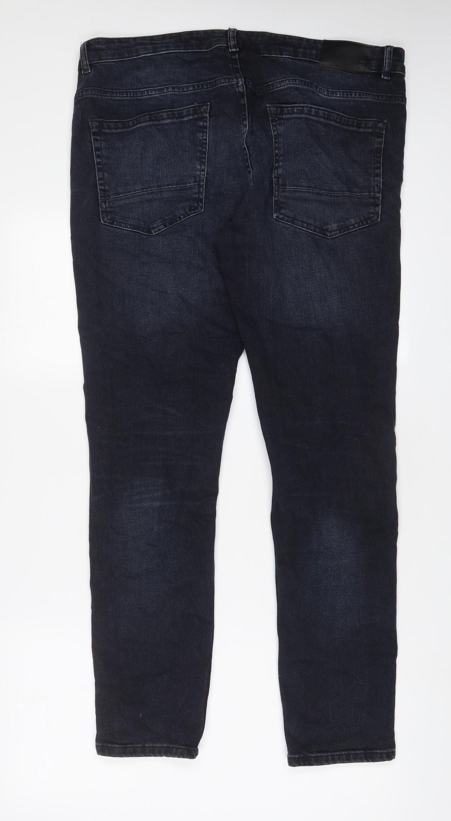 Burton Mens Blue Cotton Skinny Jeans Size 36 in L30 in Regular Zip - Short Leg, Pockets