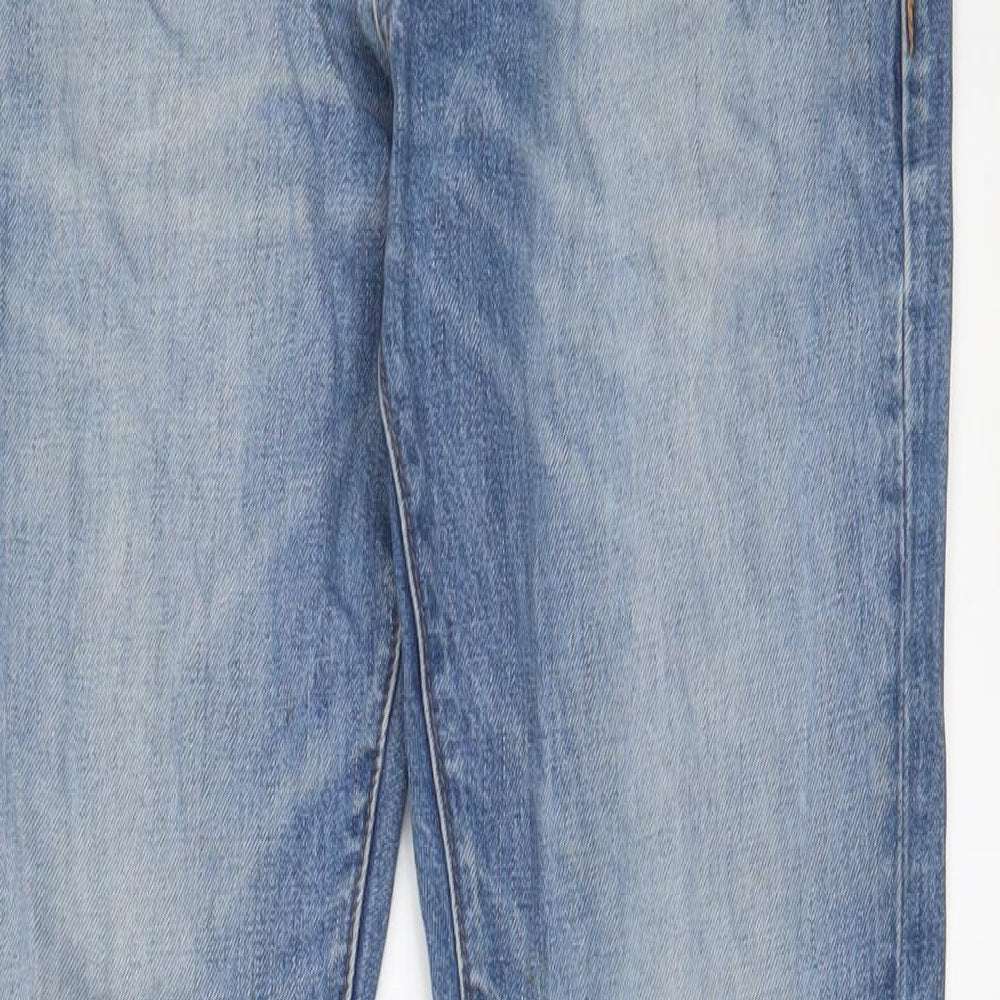 Gap Mens Blue Cotton Straight Jeans Size 30 in L32 in Slim Zip