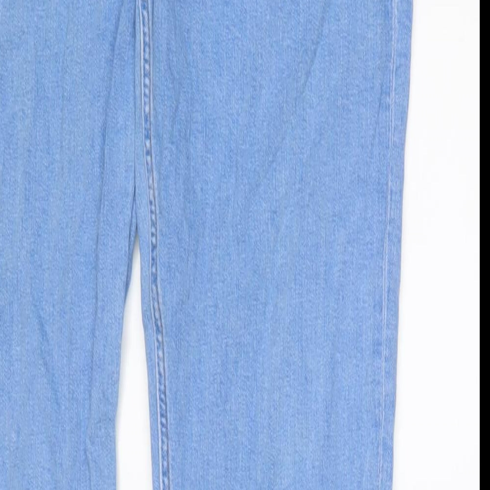 River Island Mens Blue Cotton Skinny Jeans Size 36 in L36 in Regular Button