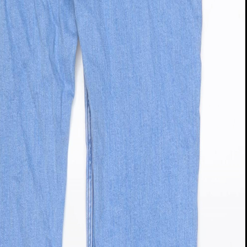 River Island Mens Blue Cotton Skinny Jeans Size 36 in L36 in Regular Button