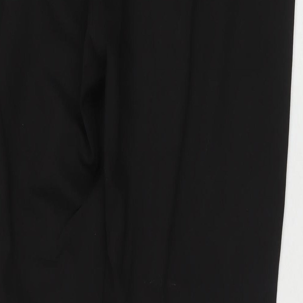 Select Womens Black Polyester Trousers Size 14 L28 in Regular Zip