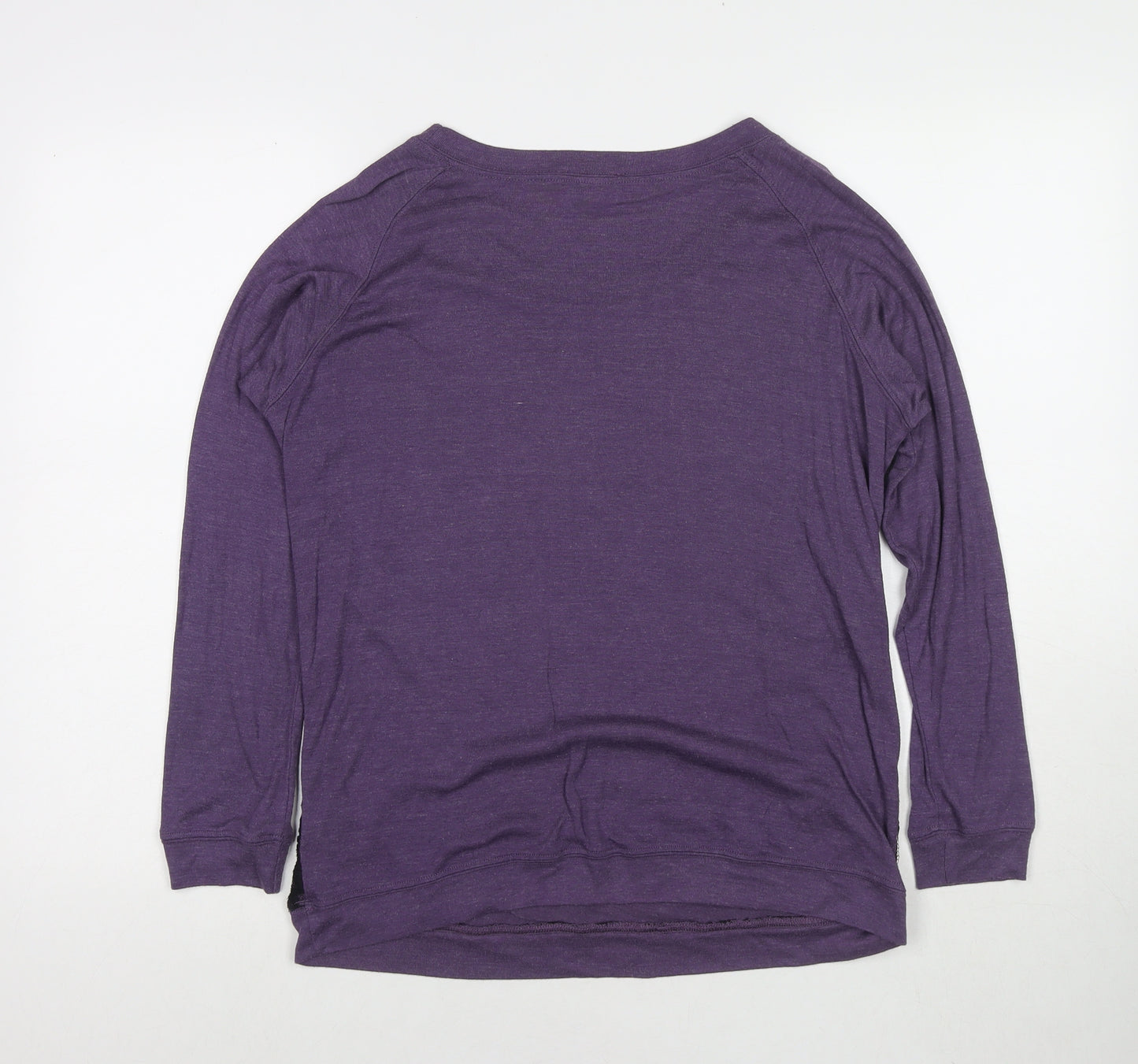 Joseph A Womens Purple Round Neck Viscose Pullover Jumper Size 14