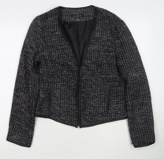 Laura Ashley Womens Black Jacket Blazer Size 14 Hook & Eye