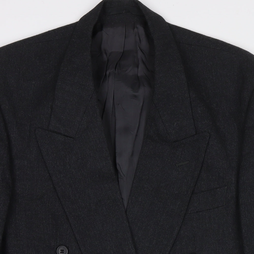 Pinstripe Mens Black Wool Jacket Suit Jacket Size 38 Regular