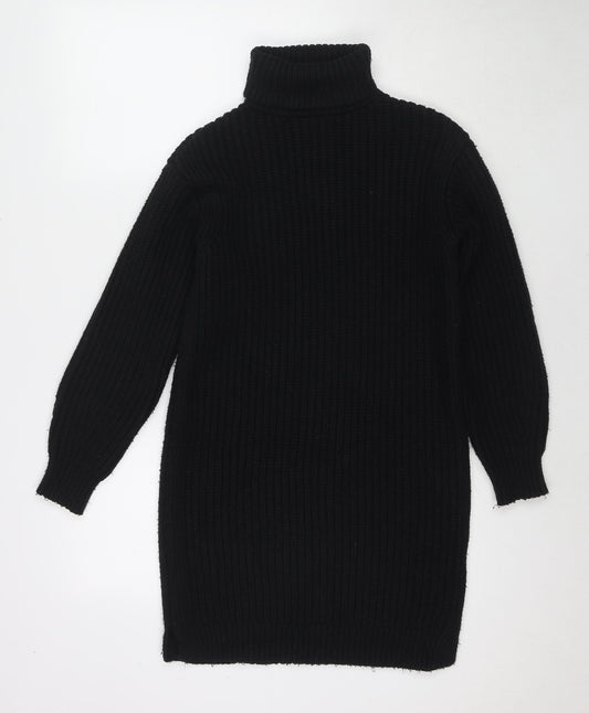 Marks and Spencer Womens Black Roll Neck Polyester Pullover Jumper Size S