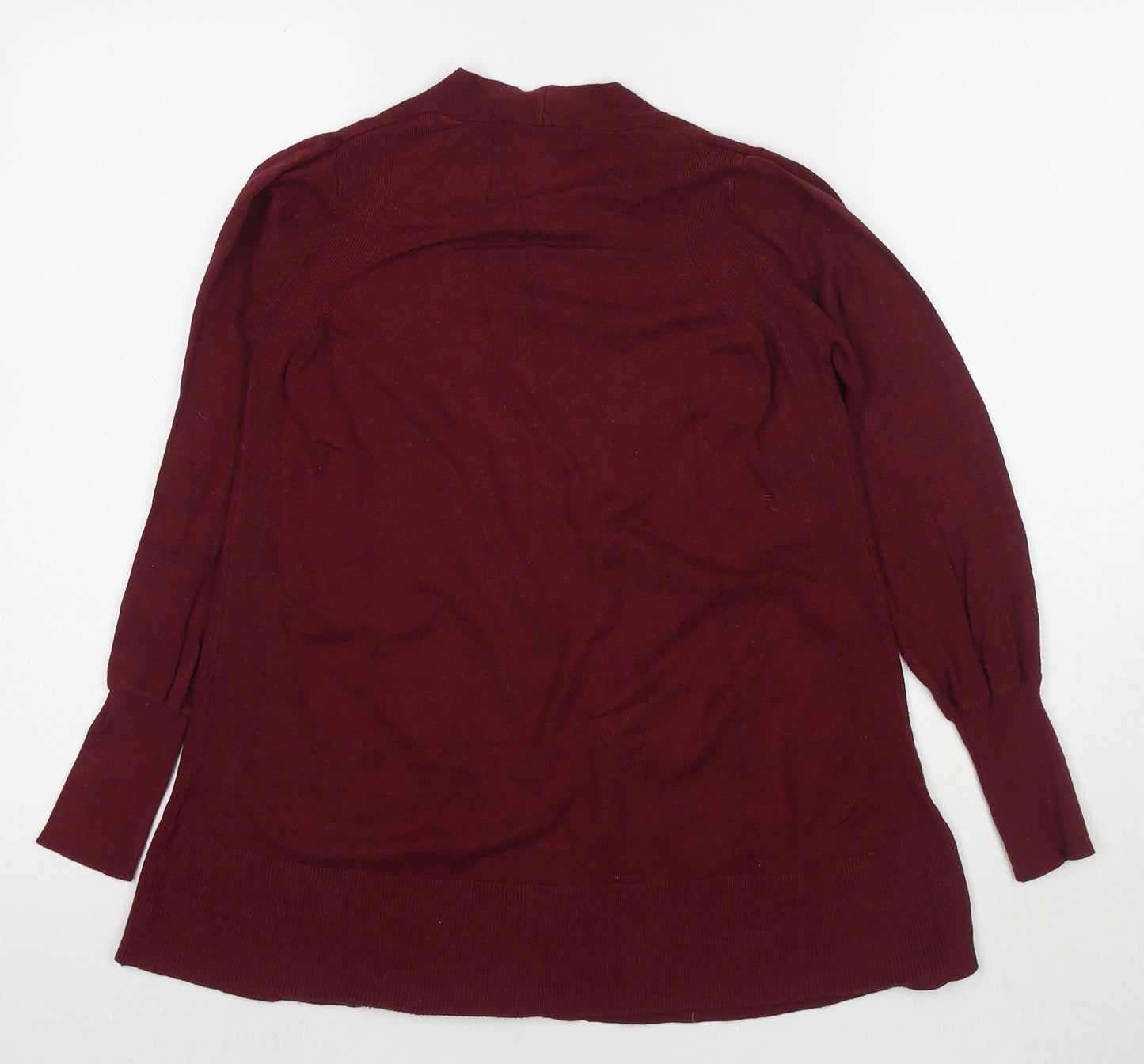 Marks and Spencer Womens Red V-Neck Viscose Cape Jumper Size XS