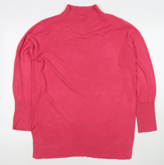 Marks and Spencer Womens Pink Round Neck Acrylic Pullover Jumper Size L