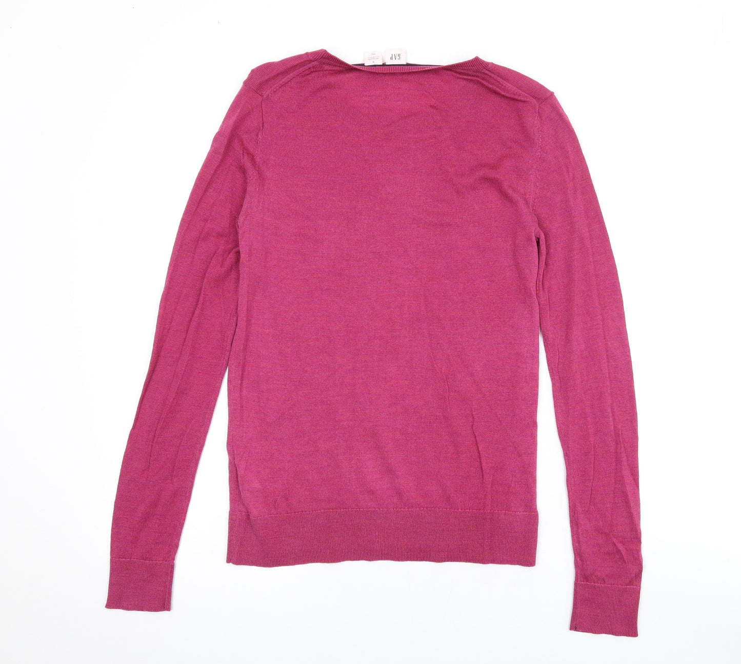 Gap Womens Pink Round Neck Wool Pullover Jumper Size S