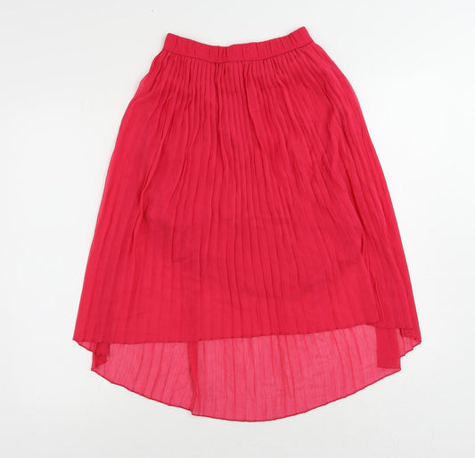 abercrombie kids Girls Pink Polyester Pleated Skirt Size 8-9 Years Regular - Lined