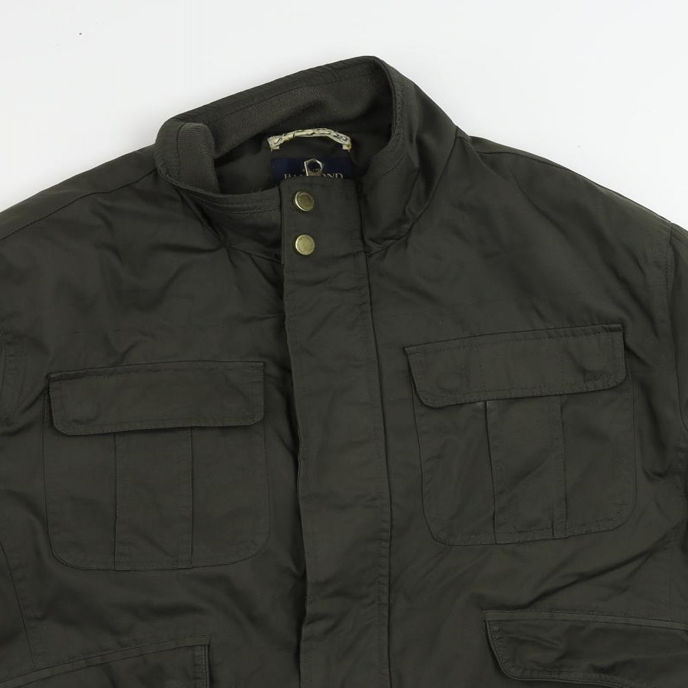 Hammond Mens Green Jacket Size L Zip - Vintage