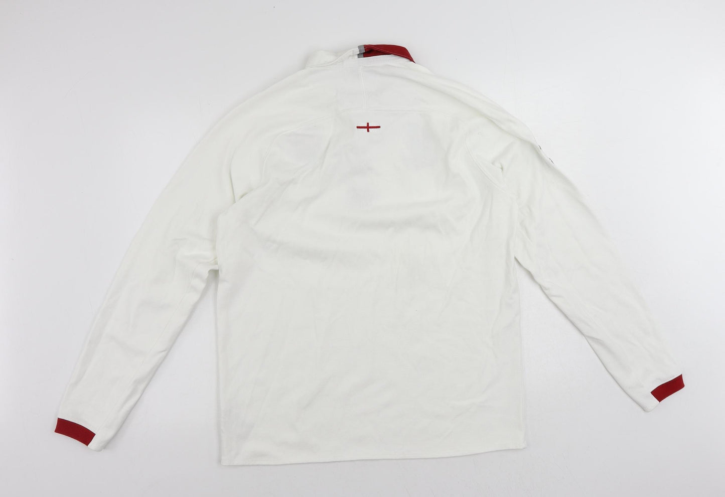 Canterbury Mens White Cotton Pullover Sweatshirt Size M - Rugby