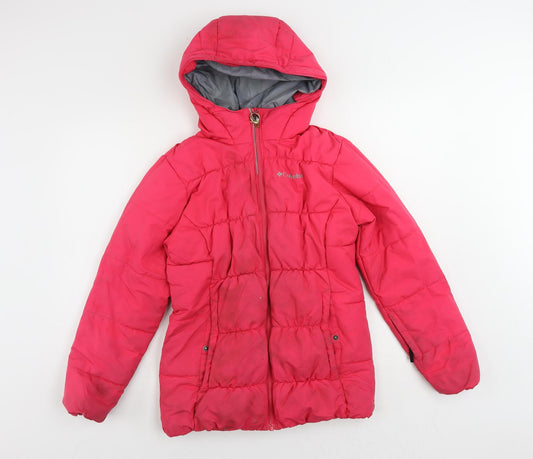 Columbia Womens Pink Ski Jacket Jacket Size L Zip