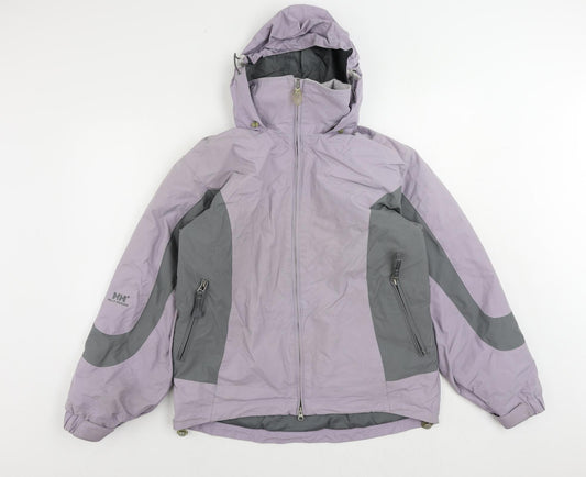 Helly Hansen Womens Purple Ski Jacket Jacket Size S Zip - Zipped Pockets Hooded