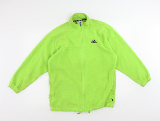 adidas Womens Green Jacket Size M Zip - Logo