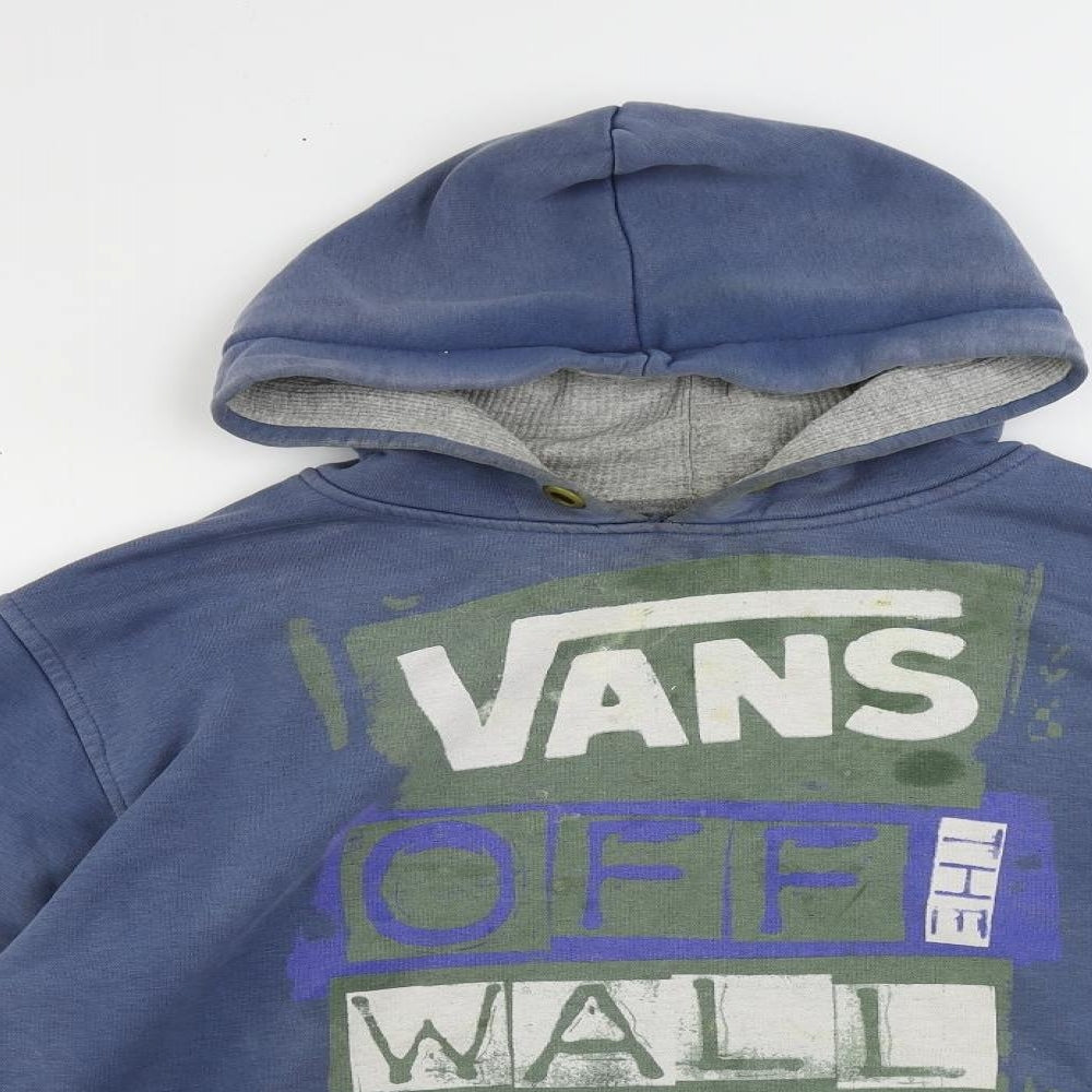 VANS Mens Blue Cotton Pullover Hoodie Size XL - Vintage