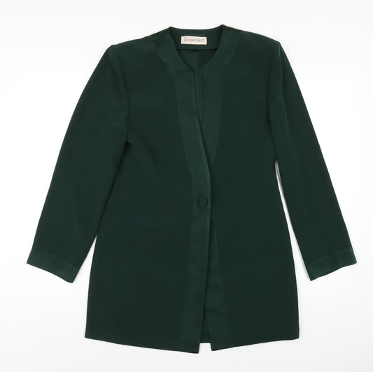 Jacques Vert Womens Green Jacket Blazer Size 10 Button