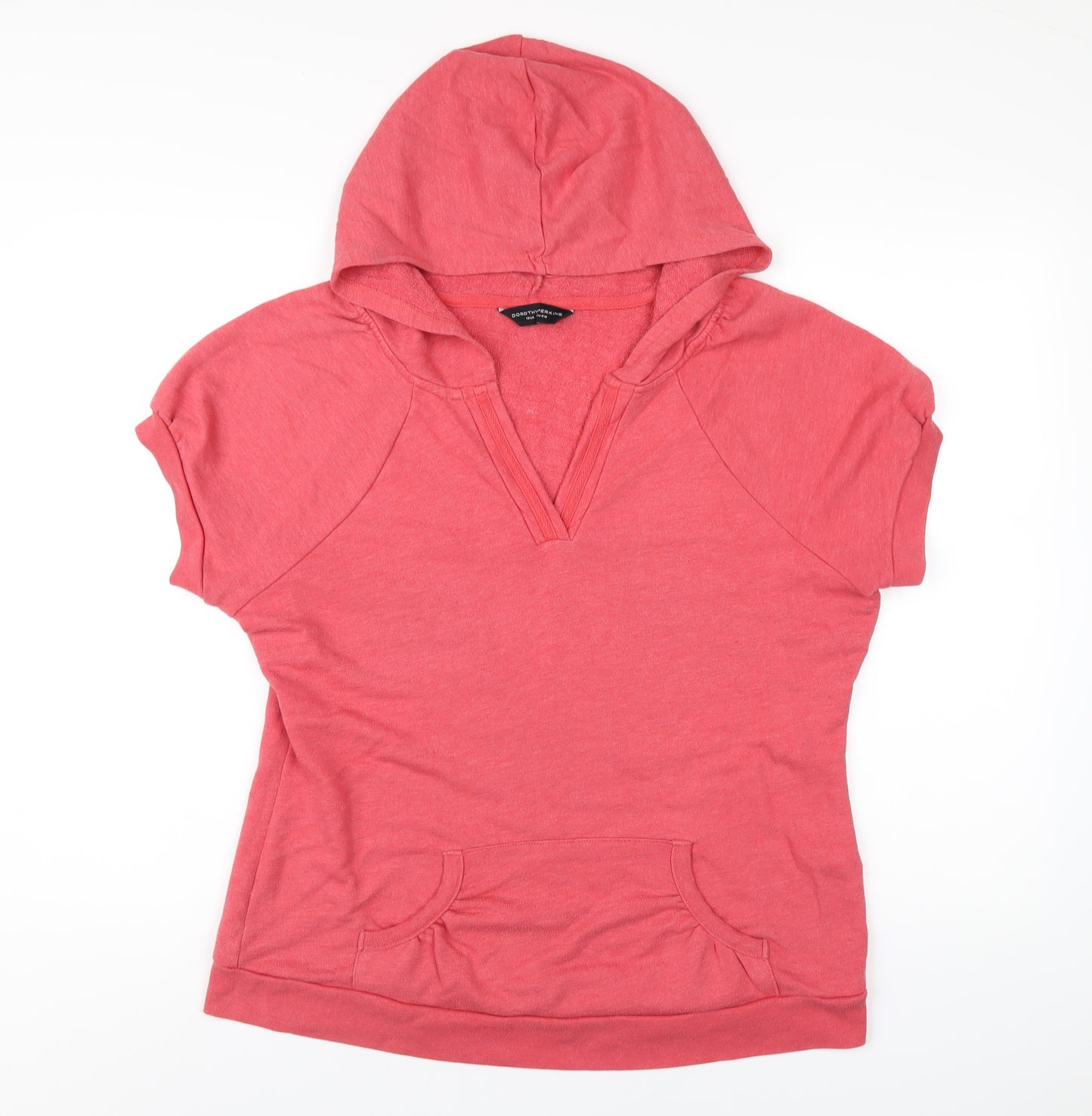 Dorothy Perkins Womens Pink Cotton Pullover Hoodie Size 18 Pullover