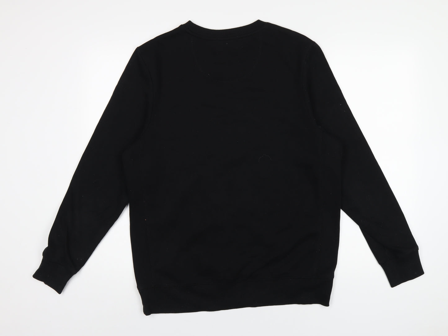 Avenue Mens Black Cotton Pullover Sweatshirt Size M