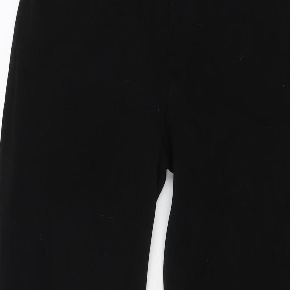 Gap Womens Black Cotton Trousers Size 12 L26 in Regular Button